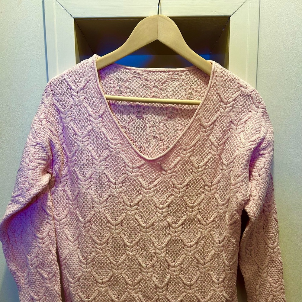 Neck cable knit sweater size M. Sorry for the poor photo